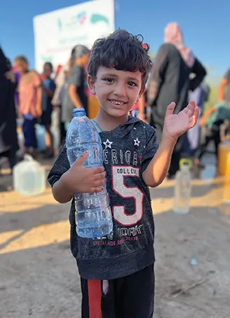 The fixed water point in Al-Mawasi, Khan Younis